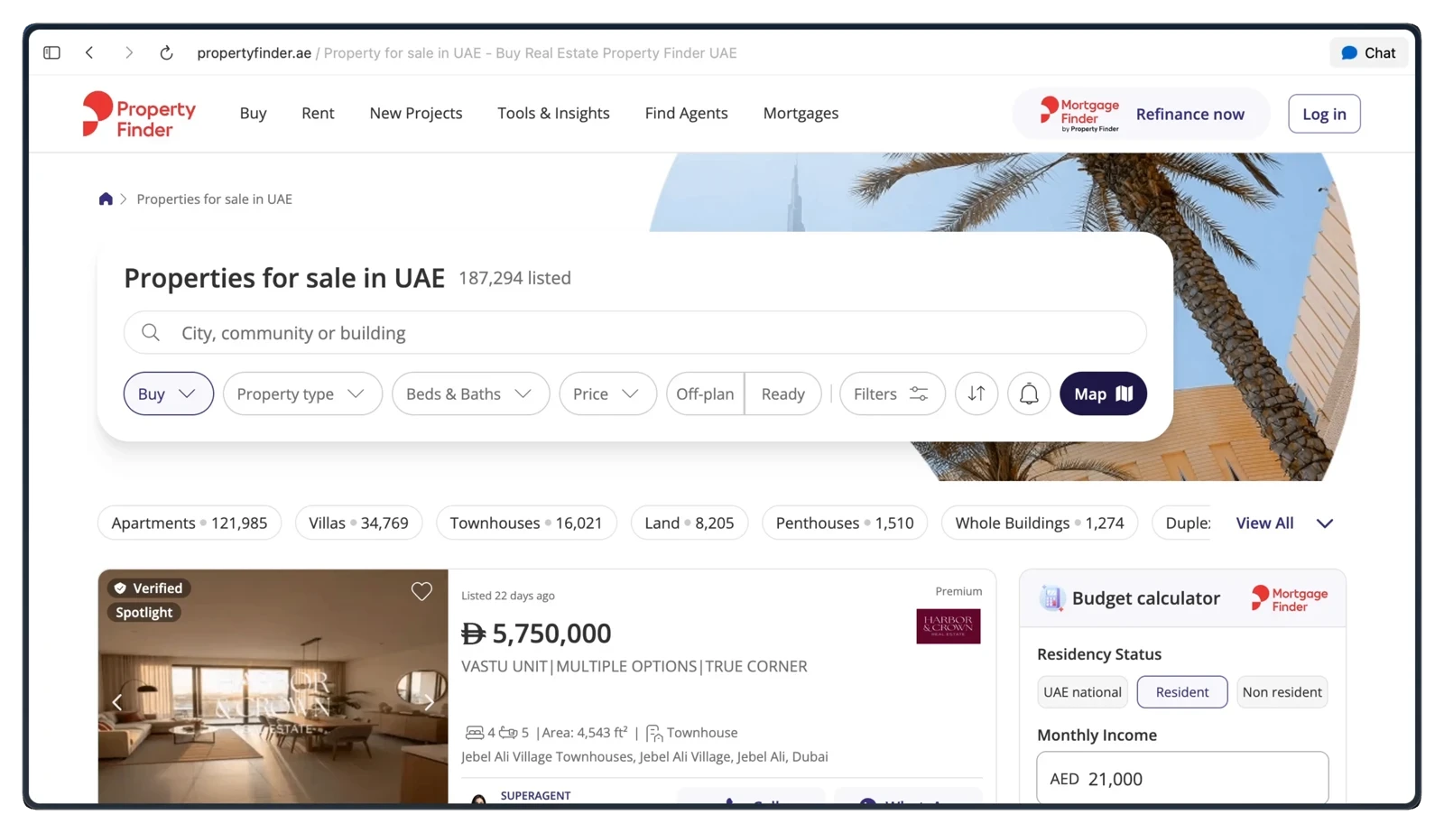 Property Finder: Rebuilding search, app to web